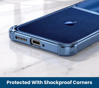 Motorola Edge 60 Pro 5G Apple Blue Glitter Dual-Tone Transparent Airbags Case
