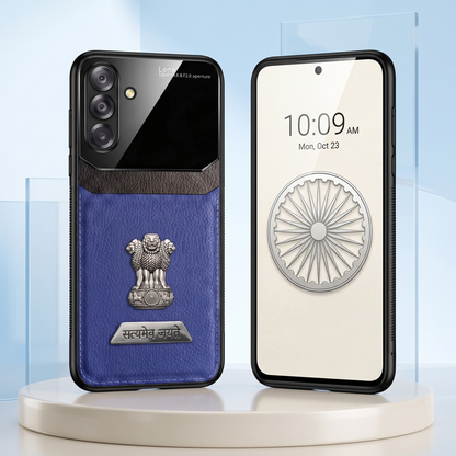 Samsung Galaxy A26 5G Satyamev Jayate 2-in-1 Emblem Leather Lens Protective Back Case