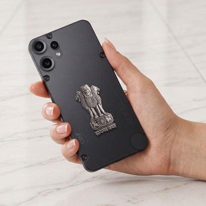 Nothing Phone 2 Pro 5G Compatible Satyamev Jayate 3D Metal Emblem Sticker