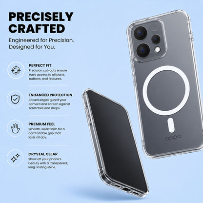 Oppo Reno 15 5G Clear Anti-Yellow MagSafe Protective Case