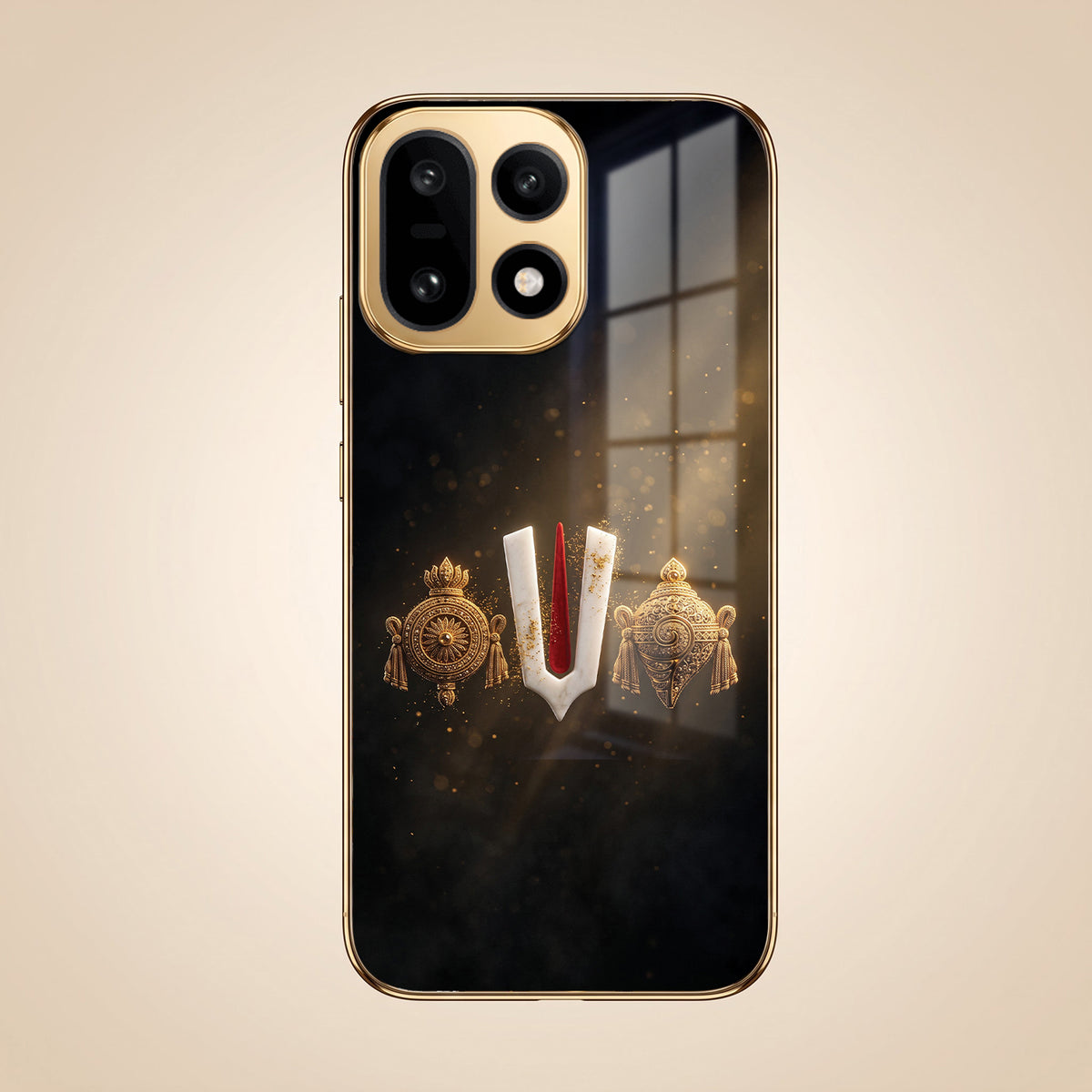 OnePlus 15 5G Royal Heritage Edition Gold Electroplated Glass Phone Back Case