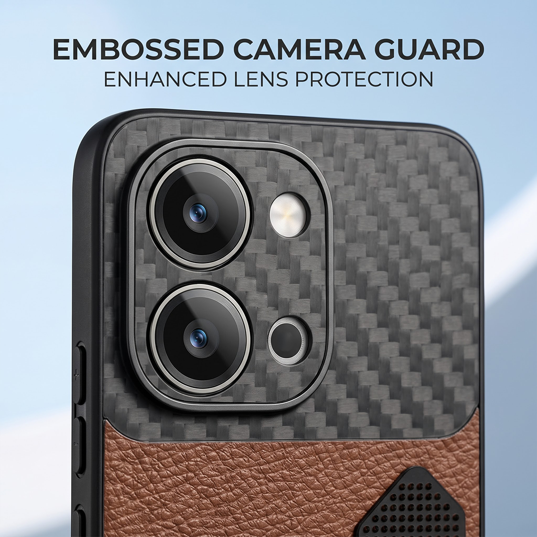 Vivo T5X 5G Carbon Fiber Heat Dissipation Leather Hybrid Phone Case