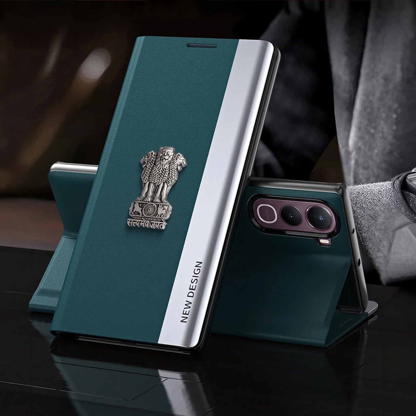 Vivo Y400 Pro 5G Satyamev Jayate Flip Leather Case