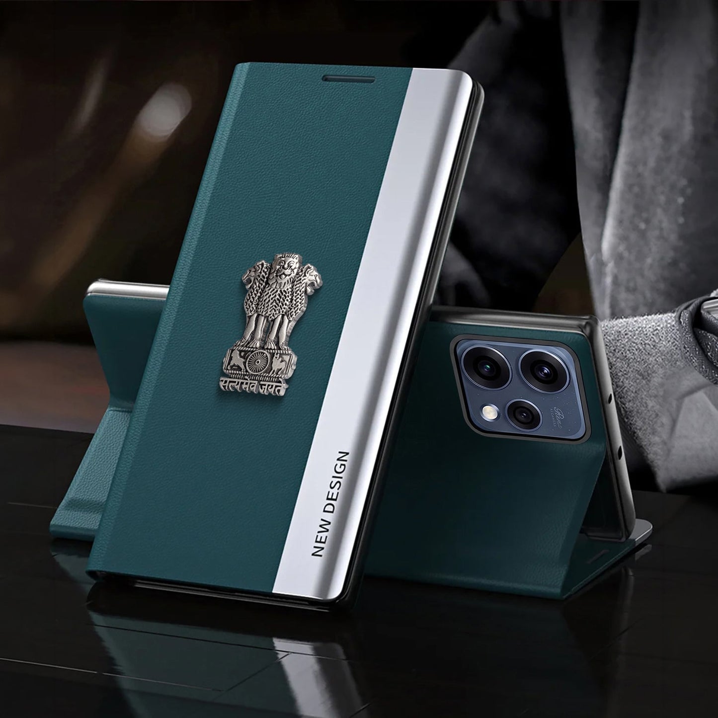 Oppo Reno 15 5G Satyamev Jayate Flip Leather Case