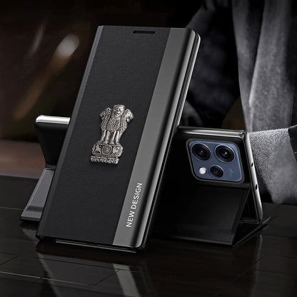 Oppo Reno 15 5G Satyamev Jayate Flip Leather Case