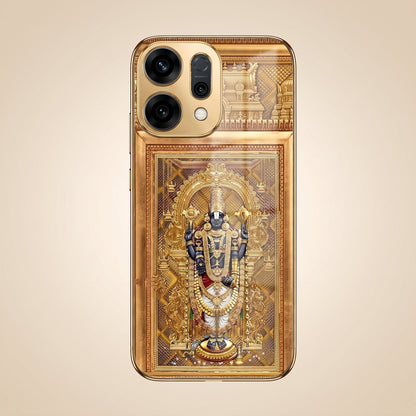 Oppo Reno 14 5G Premium Heritage Gold Electroplated Glass Phone Back Case