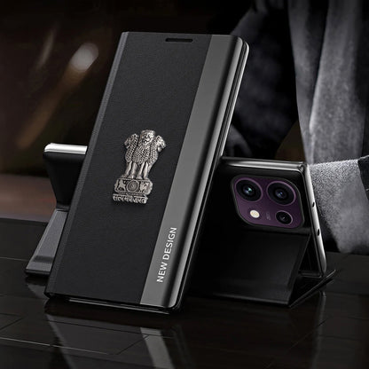 Oppo Reno16c 5G Satyamev Jayate Flip Leather Case