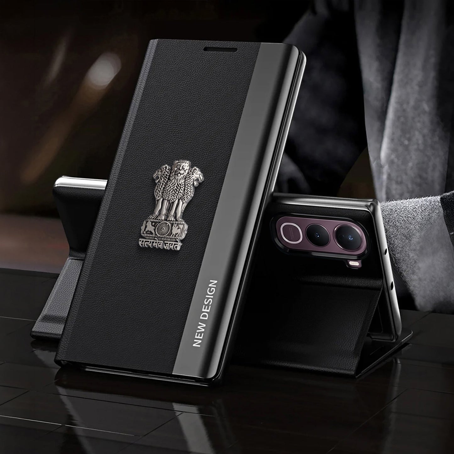 Vivo Y400 Pro 5G Satyamev Jayate Flip Leather Case