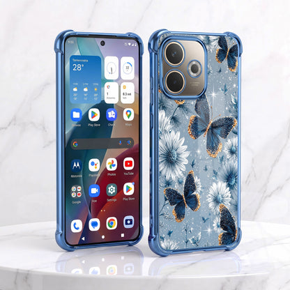 Oppo A5 Pro 5G Blue Butterfly Floral Airbags Printed Back Case