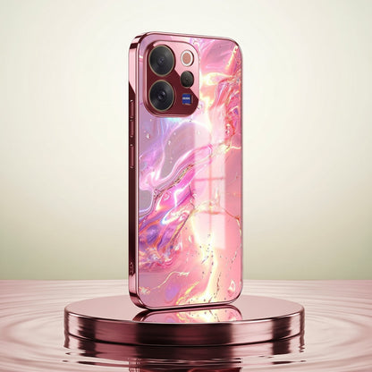 Vivo V70 5G Pearl Aurora Pink Electroplated Glass Phone Back Case