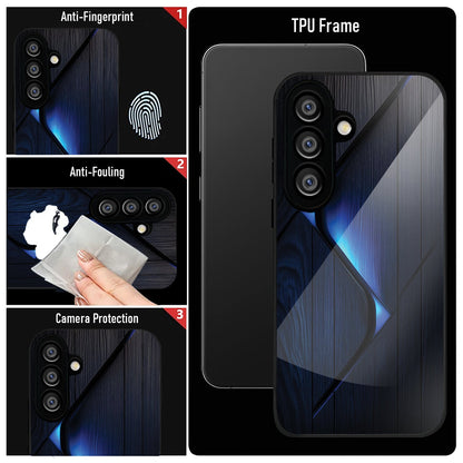 Samsung Galaxy A36 5G Premium Acrylic Shockproof Glass Back Case (Blue Gradient)