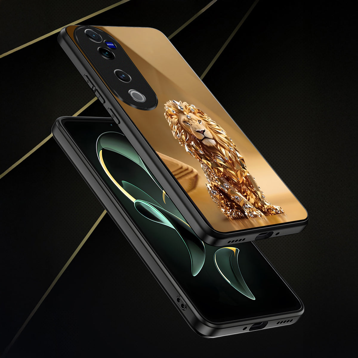 Vivo V40 Pro 5G Luxury Lion Acrylic Glass Back Case
