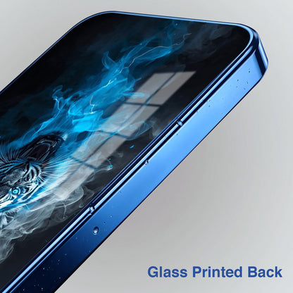Vivo V70 5G Blue Spirit Tiger Blue Electroplated Glass Phone Back Case