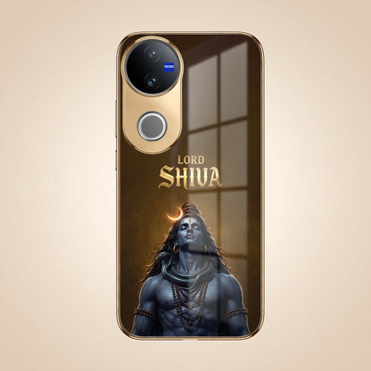Vivo V50 5G Lord Shiva Gold Electroplated Glass Phone Back Case