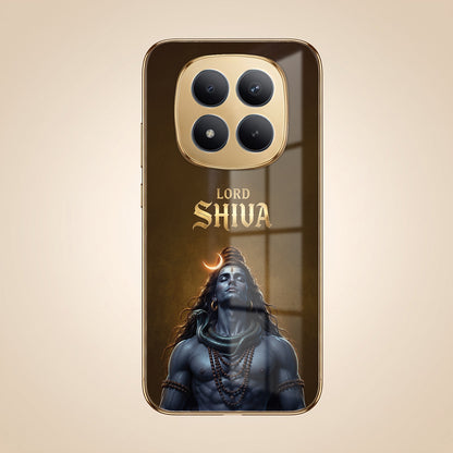 Redmi Note 15 Pro Plus 5G Lord Shiva Gold Electroplated Glass Phone Back Case