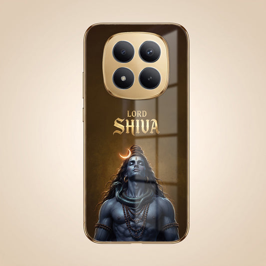 Redmi Note 15 Pro Plus 5G Lord Shiva Gold Electroplated Glass Phone Back Case