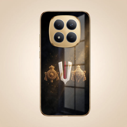 Redmi Note 15 Pro Plus 5G Royal Heritage Edition Gold Electroplated Glass Phone Back Case