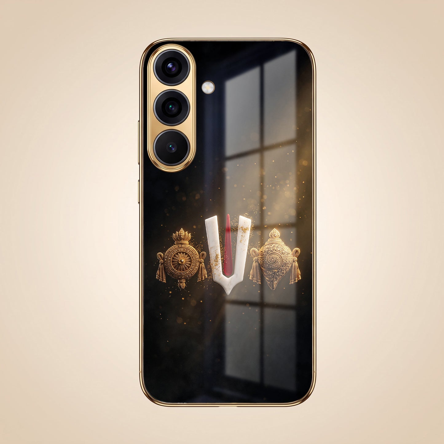 Samsung Galaxy A36 5G Royal Heritage Edition Gold Electroplated Glass Phone Back Case