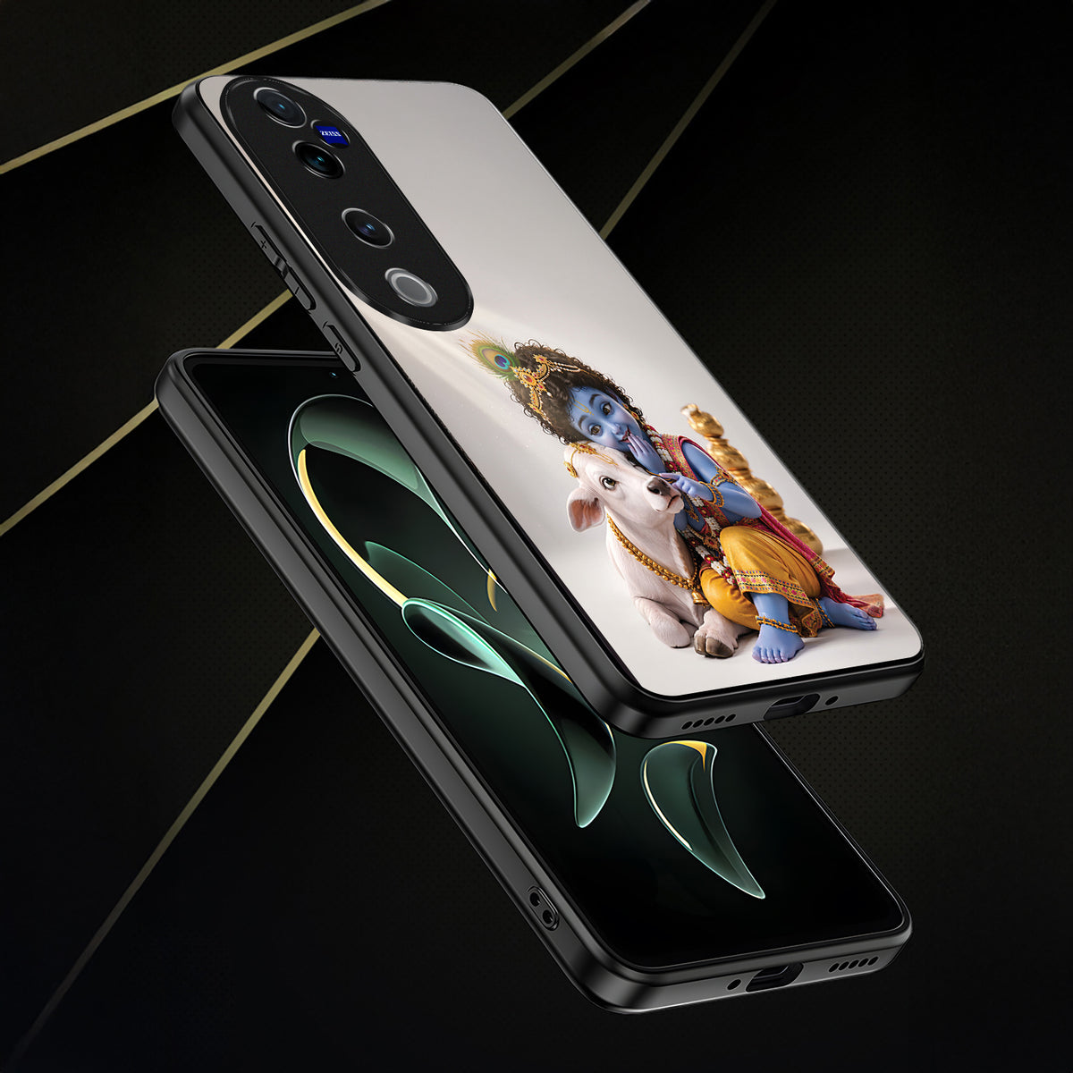 Vivo V40 Pro 5G Bal Krishna Blessings Acrylic Glass Back Case