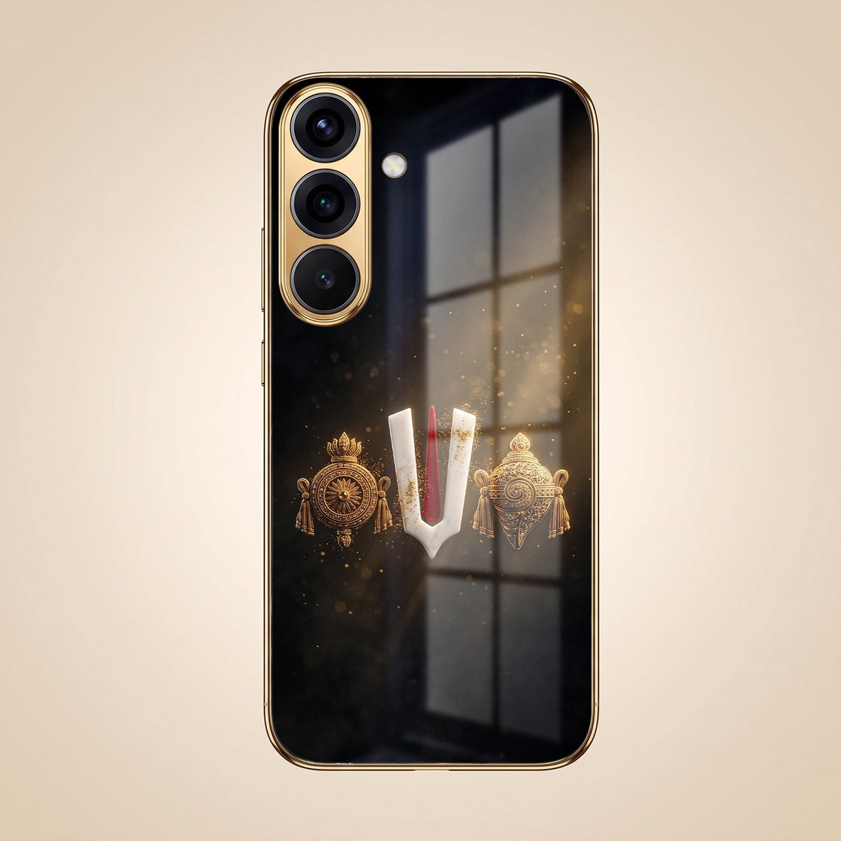Samsung Galaxy A56 5G Royal Heritage Edition Gold Electroplated Glass Phone Back Case