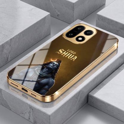 OnePlus 15 5G Lord Shiva Gold Electroplated Glass Phone Back Case