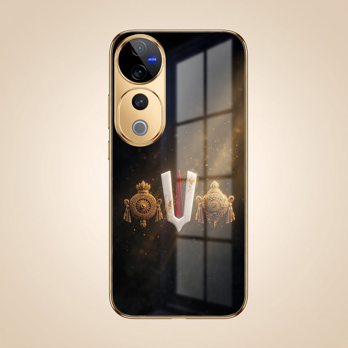 Vivo V40 Pro 5G Royal Heritage Edition Gold Electroplated Glass Phone Back Case