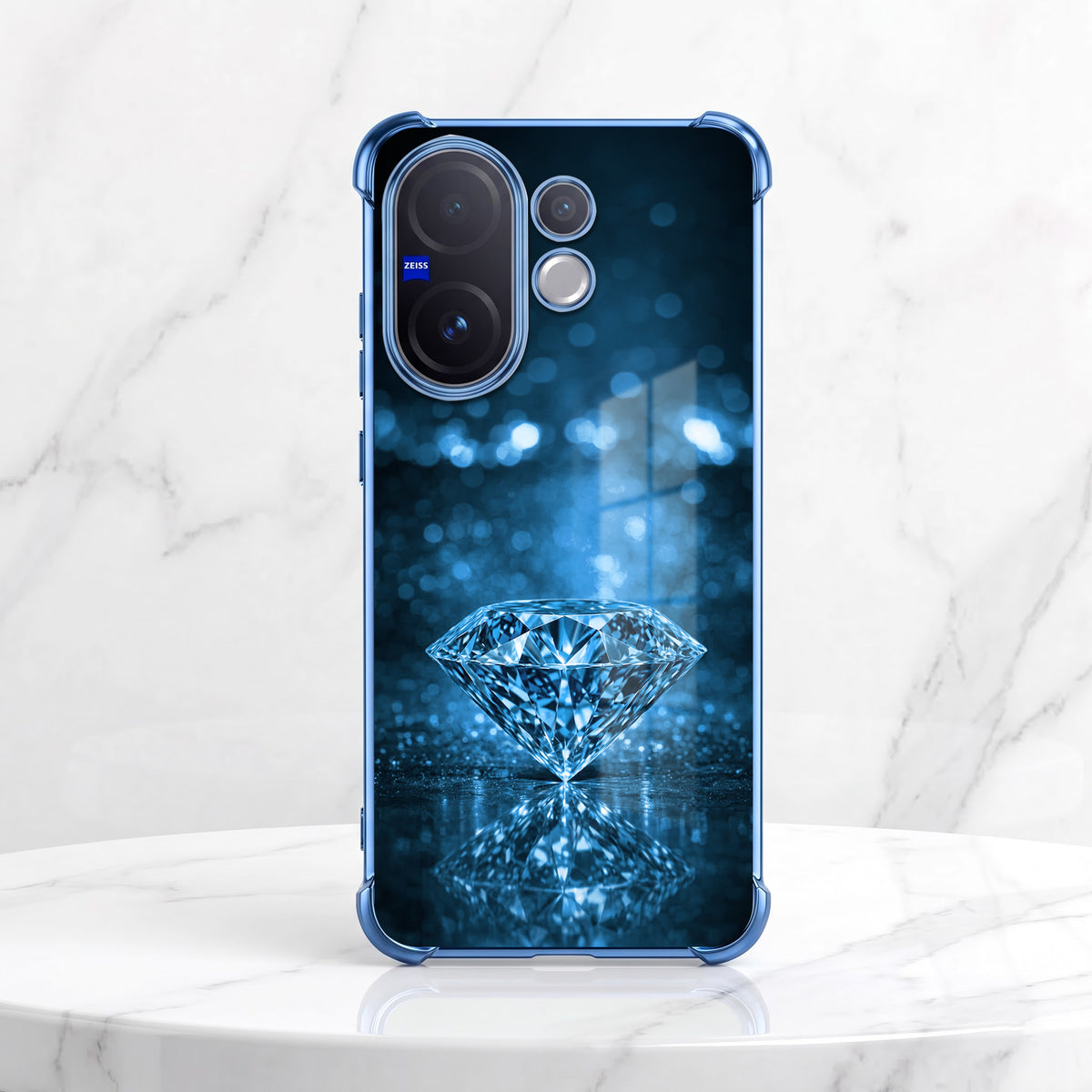 Vivo V60 5G Blue Diamond Airbags Printed Back Case