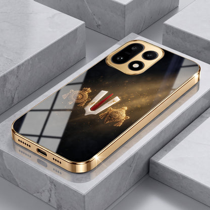 OnePlus 15 5G Royal Heritage Edition Gold Electroplated Glass Phone Back Case