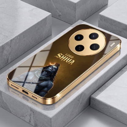 Vivo X200 5G Lord Shiva Gold Electroplated Glass Phone Back Case