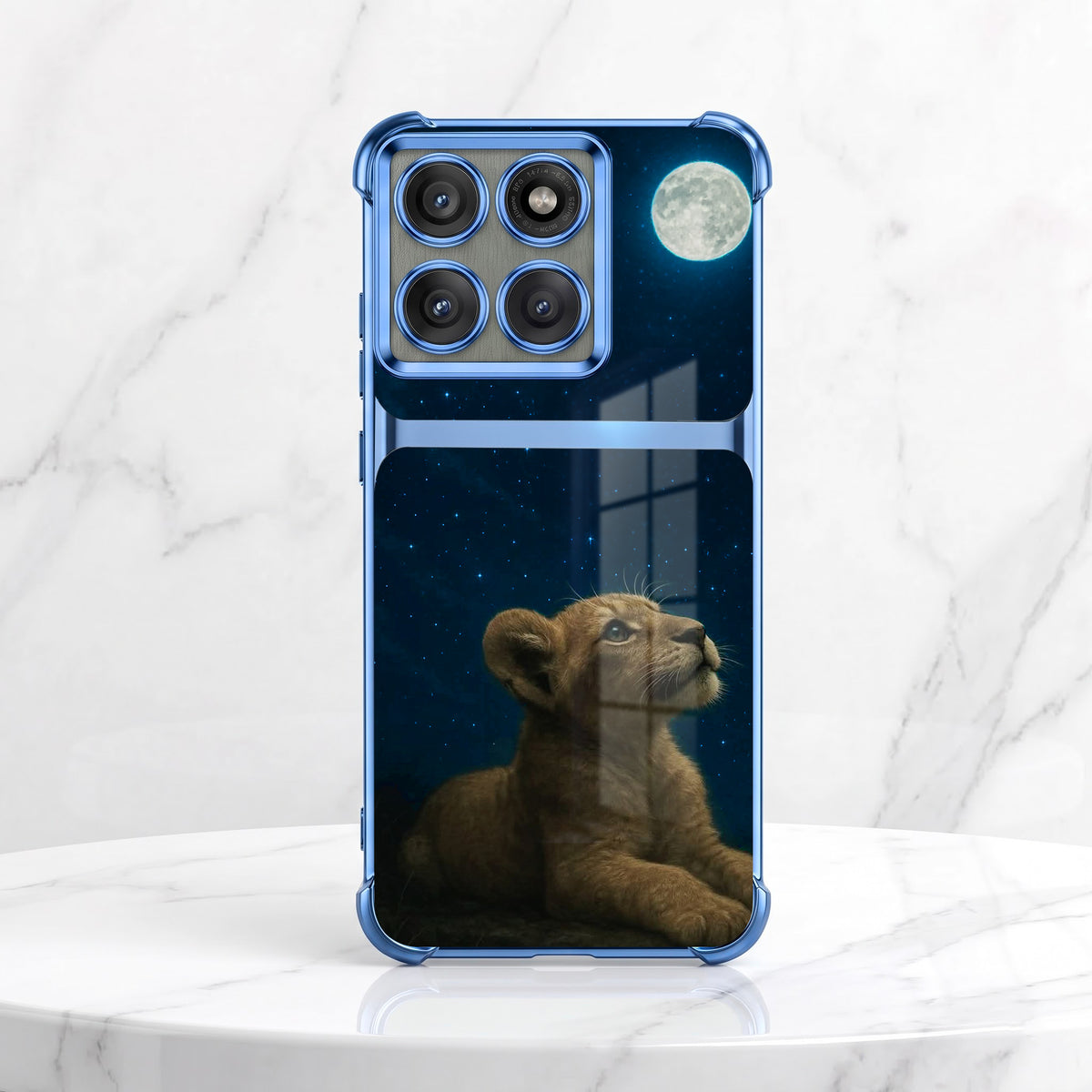 Motorola Edge 60 Pro 5G Moonlit Baby Lion Dual-Tone Transparent Airbags Case