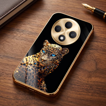 OPPO F27 Pro+ 5G Panther Gold Electroplated Glass Phone Back Case