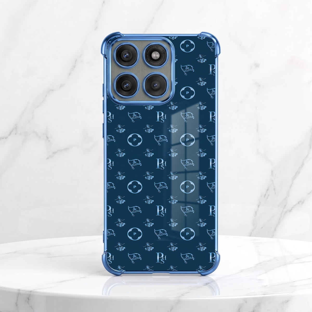 Motorola Edge 60 Pro 5G Luxury Monogram Blue Airbags Printed Back Case