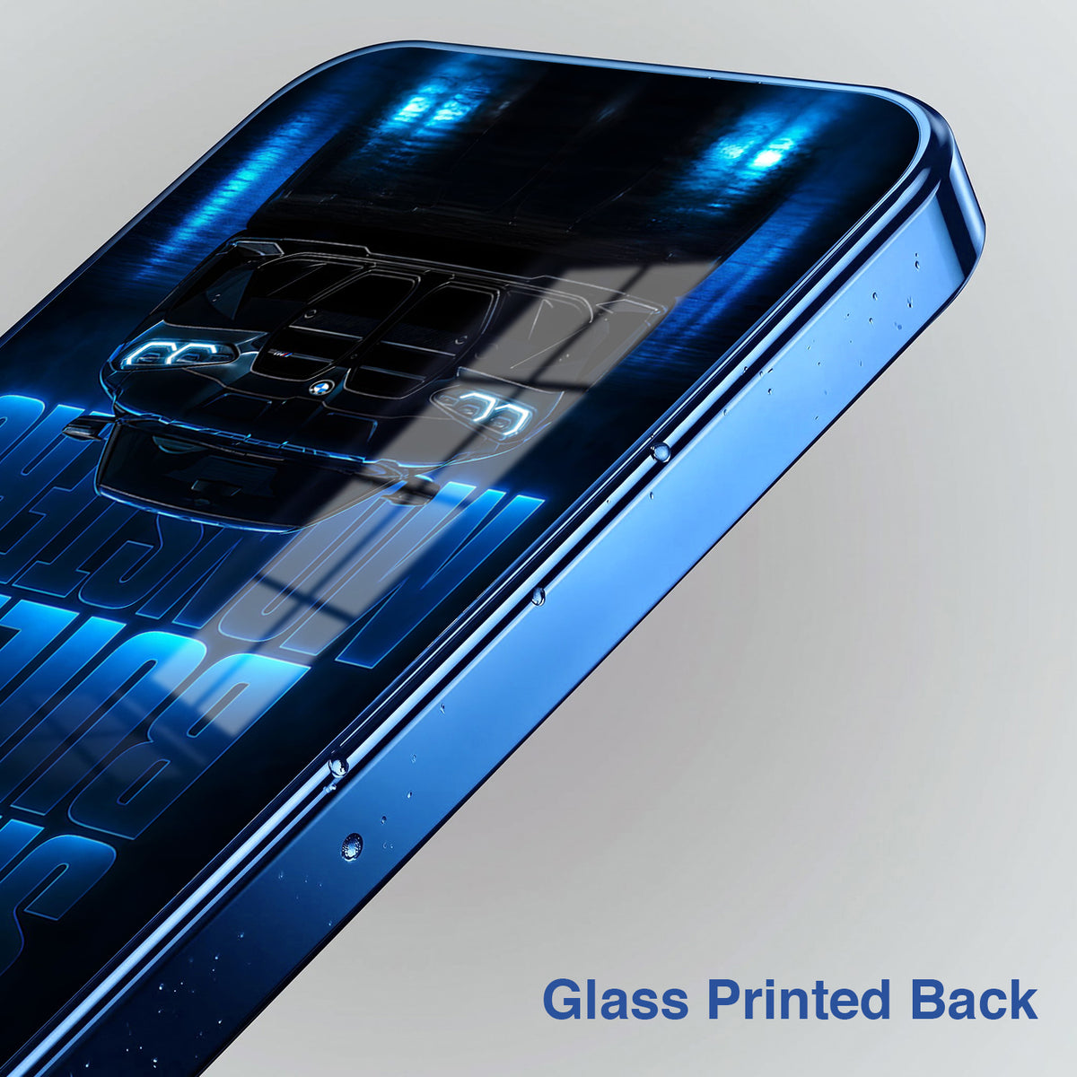 Vivo V70 5G Silence Build Monsters Blue Electroplated Glass Phone Back Case