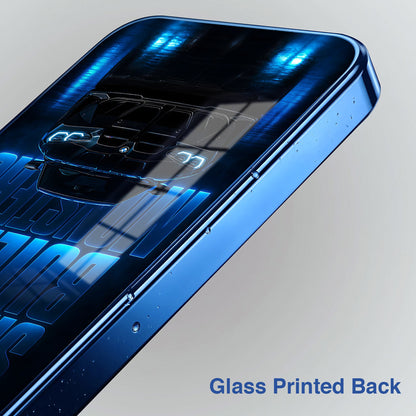 Vivo V70 5G Silence Build Monsters Blue Electroplated Glass Phone Back Case