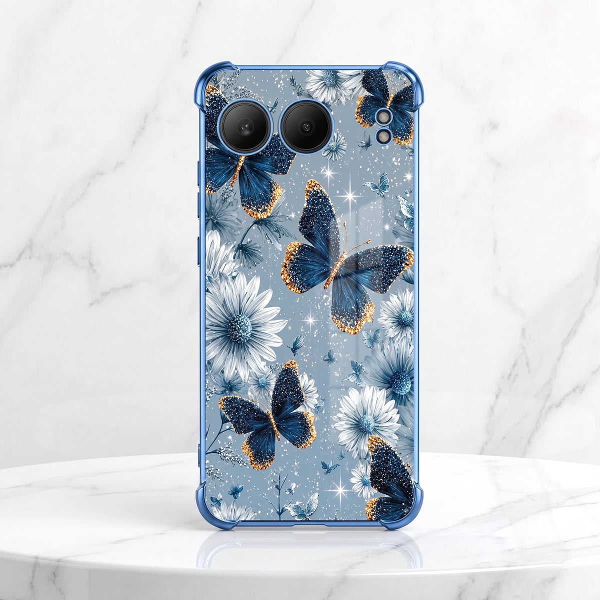 One Plus Nord 4 5G Blue Butterfly Floral Airbags Printed Back Case