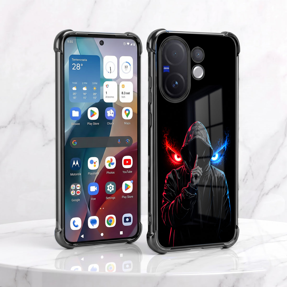 Vivo V60 5G Hooded Shadow Demon Airbags Printed Back Case