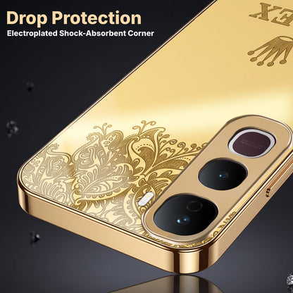 Vivo Y400 Pro 5G Rolex Crown Gold Electroplated Glass Phone Back Case