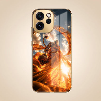 Oppo Reno 15 Pro Mini 5G Divine Hanuman Gold Electroplated Glass Phone Back Case