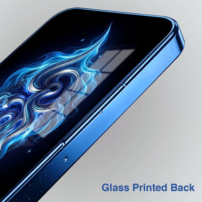Vivo V70 5G Blue Flame OM Blue Electroplated Glass Phone Back Case