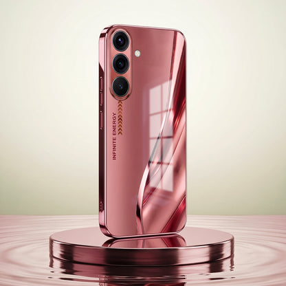 Samsung Galaxy A56 5G Luxury Infinity Energy Pink Electroplated Glass Phone Back Case