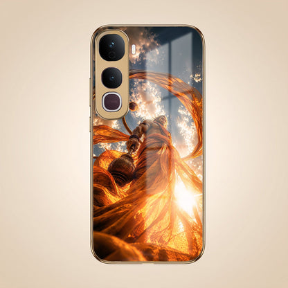 Vivo Y400 Pro 5G Divine Hanuman Gold Electroplated Glass Phone Back Case