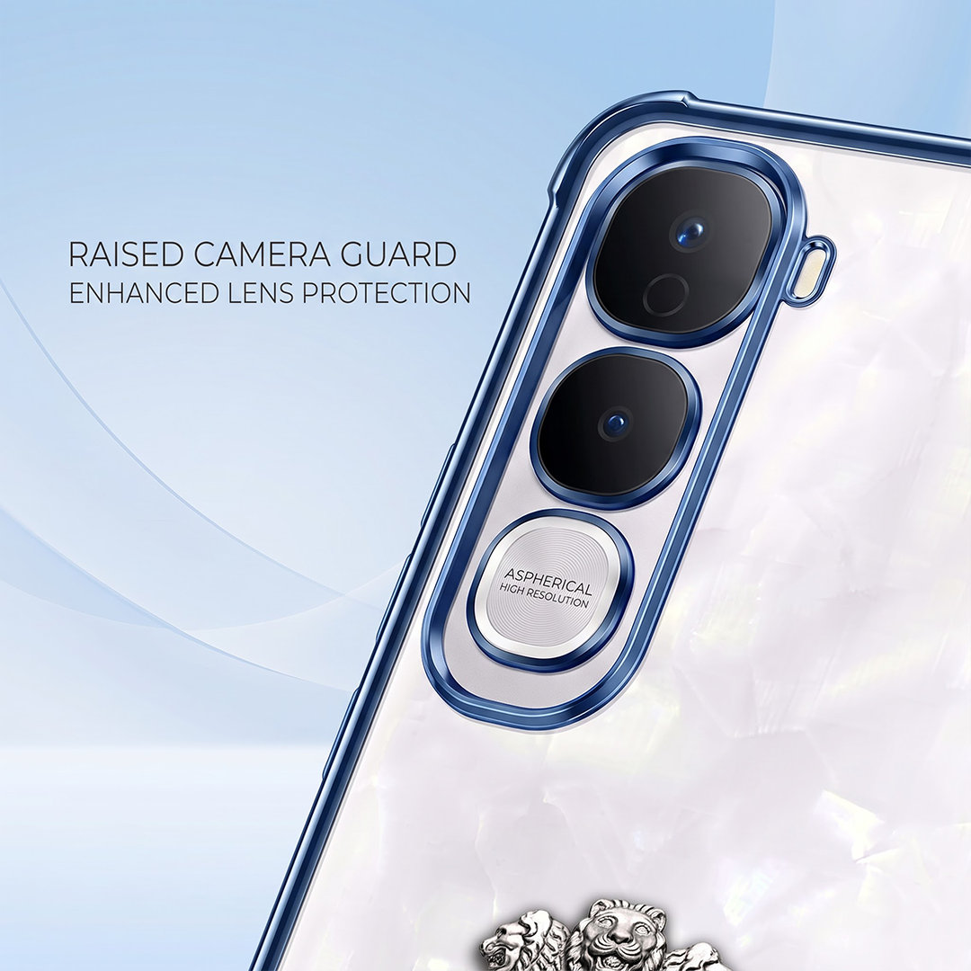 Vivo Y400 Pro 5G Satyamev Jayate 2-in-1 Emblem Transparent Shockproof Airbag Case