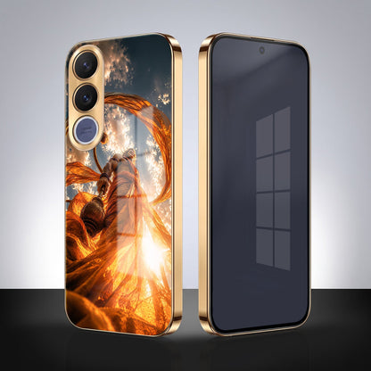 Vivo V70 FE 5G Divine Hanuman Gold Electroplated Glass Phone Back Case