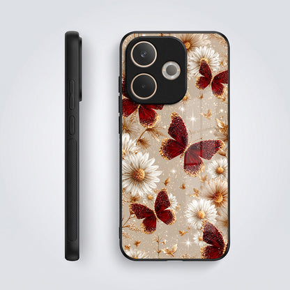 Oppo A5 Pro 5G Butterfly Floral Acrylic Glass Back Case