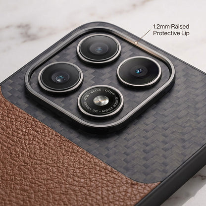 Motorola Edge 70 Pro 5G Carbon Fiber Leather Hybrid Phone Case