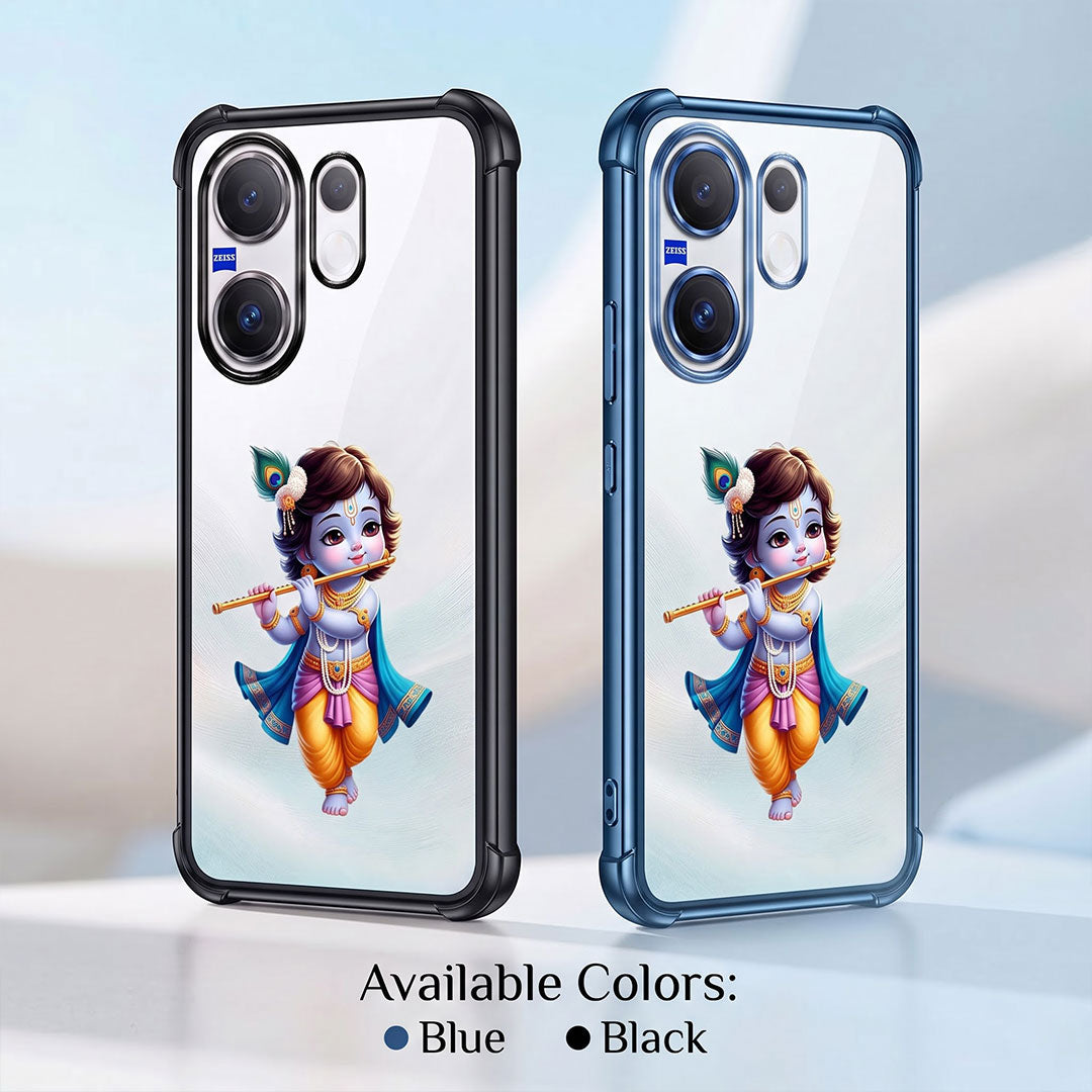 Vivo X200 FE 5G Premium 3D Spot UV Shri Krishna Sticker Shockproof Airbags Case