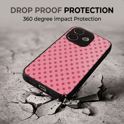 Oppo A5 Pro 5G Aesthetic Pink & Rose Polka Dot Acrylic Back Cover
