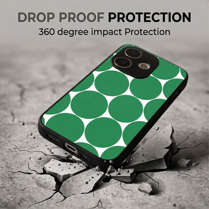 Oppo A5 Pro 5G Aesthetic White & Green Bubble Pattern Acrylic Back Cover