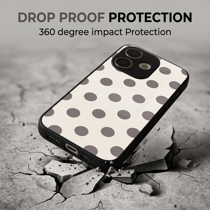 Oppo A5 Pro 5G Elegant White Grey Polka Dot Acrylic Phone Back Cover