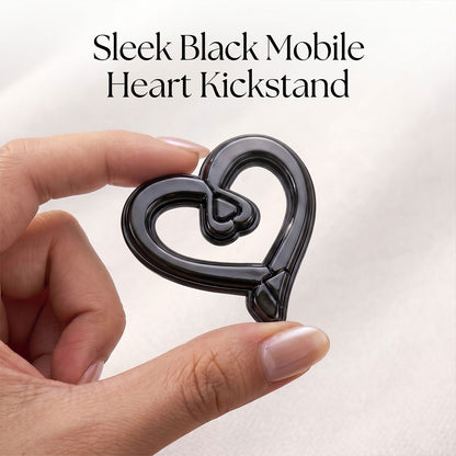 Oppo Reno 14 5G Luxury Shimmer Airbag Heart Stand Case with Charm Strap